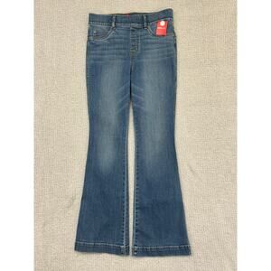 Spanx Women's Blue Denim Boot Cut Jeans Size M Petite NWT #68891